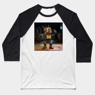 Clay Dancing Robot Baseball T-Shirt